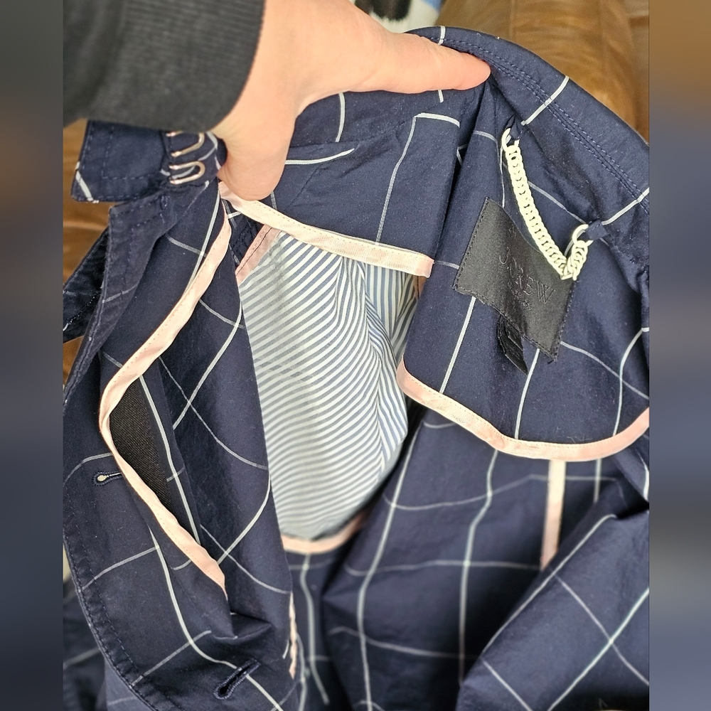 J.Crew Collection Windowpane Trench - Picture 7 of 8